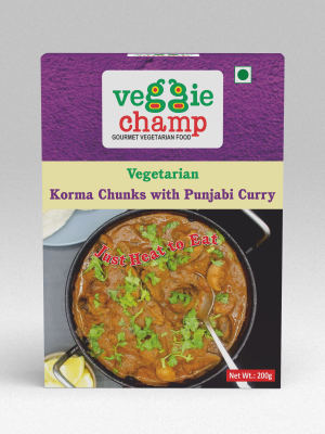 Vegetarian Korma Chunks with Punjabi Curry